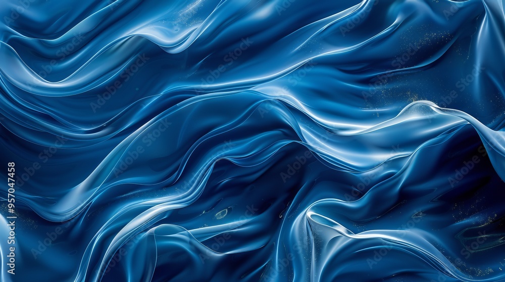 Obraz premium Abstract flowing blue pattern 