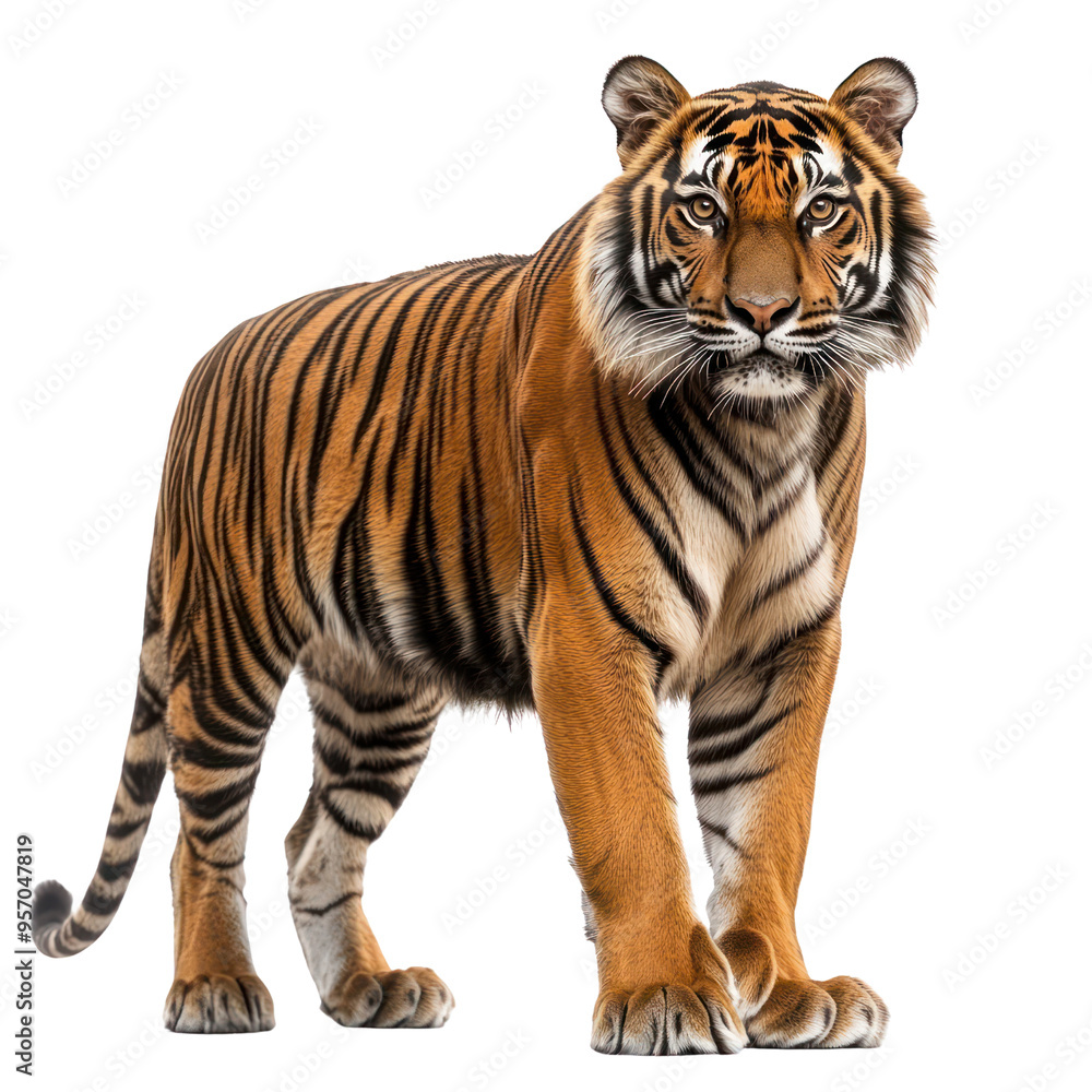 Sumatran Tiger object isolated on transparent png. Sumatran Tiger object isolated on transparent png.