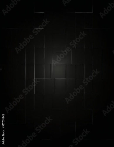 black background with squares and