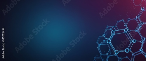 molecule with red background