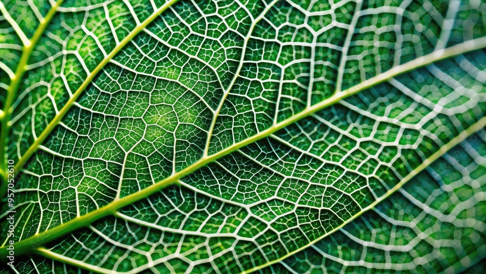 Intricate network of veins on a delicate green leaf, showcasing nature's architectural beauty with subtle texture and gentle curves, evoking serenity and wonder. Intricate network of veins on a delicate green leaf, showcasing nature's architectural beauty with subtle texture and gentle curves, evoking serenity and wonder.