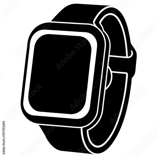 smartwatch vector, smartwatch icon set. simple icon. vector illustration color editable