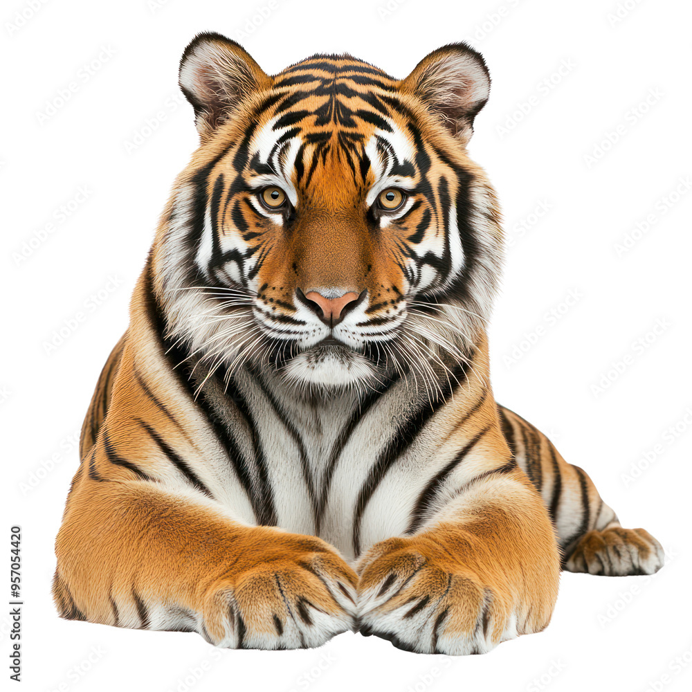 Sumatran Tiger object isolated on transparent png. Sumatran Tiger object isolated on transparent png.