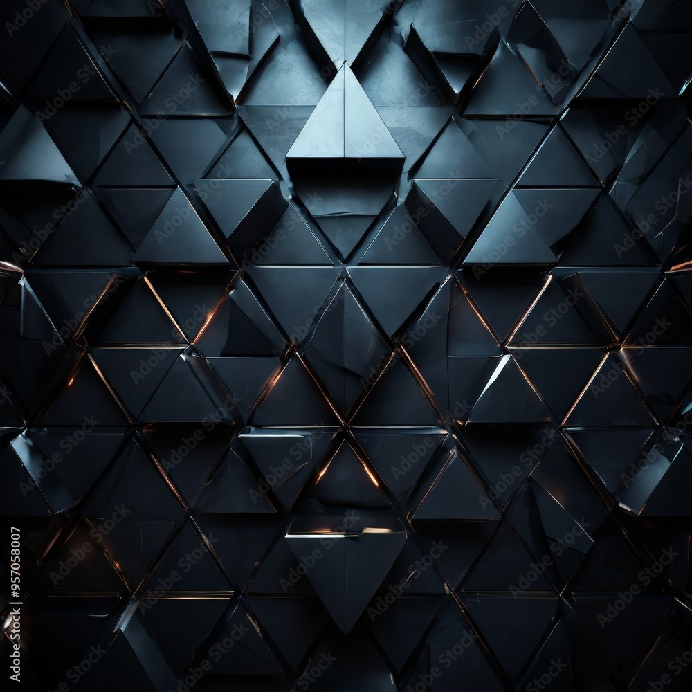 abstract 3d background with black and gold triangles abstract 3d background with black and gold triangles