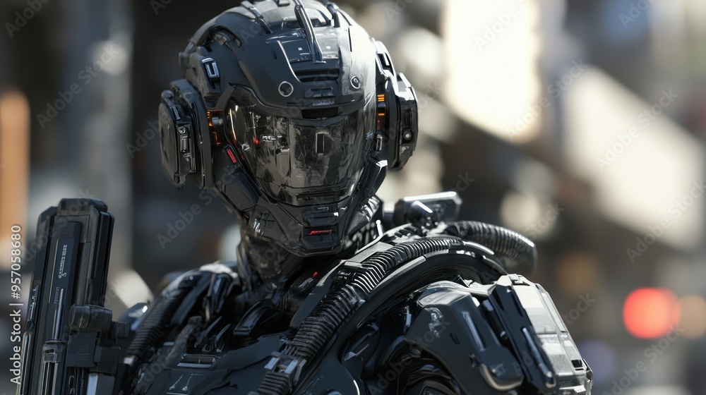 Fototapeta premium Futuristic Soldier