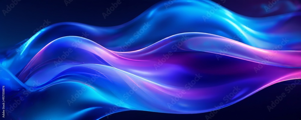 abstract blue and pink waves on black background abstract blue and pink waves on black background
