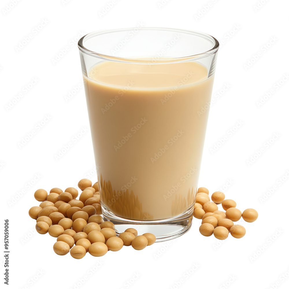 Soybean milk drink object isolated on transparent png. Soybean milk drink object isolated on transparent png.