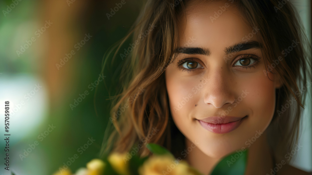 Close Woman Opening The Door The House Close Woman Opening The Door The House