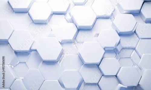 abstract 3d white hexagon background