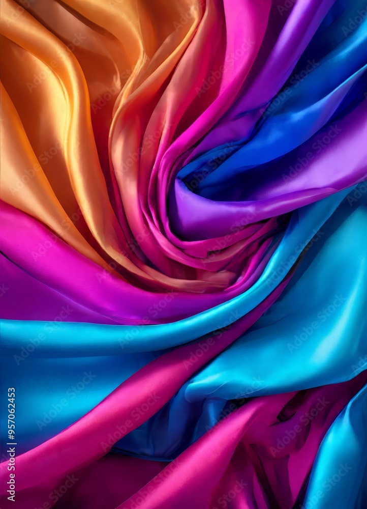 Obraz premium colorful silk fabric background