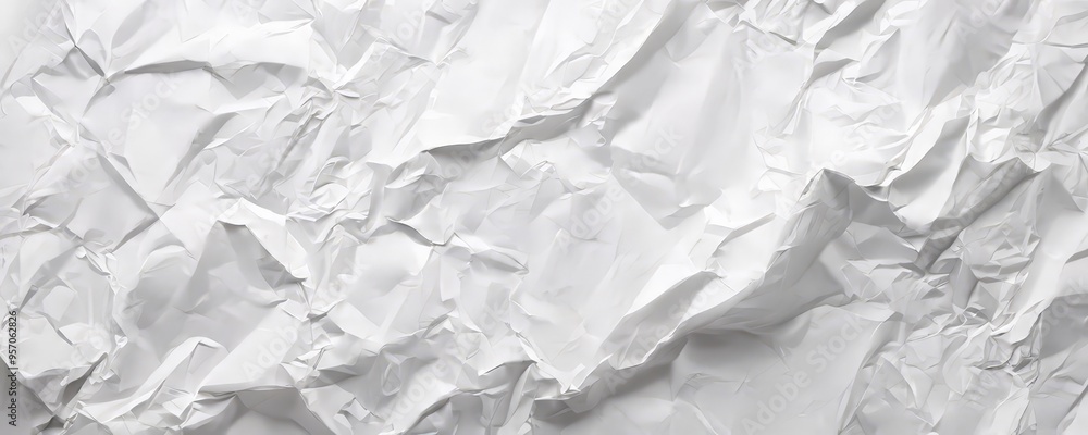 Obraz premium white crumpled paper texture background