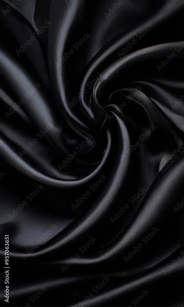 Obraz premium black silk fabric