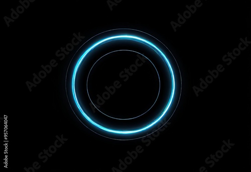 blue circle with black background