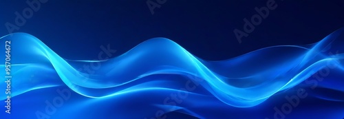 Wallpaper Mural abstract blue wave background Torontodigital.ca