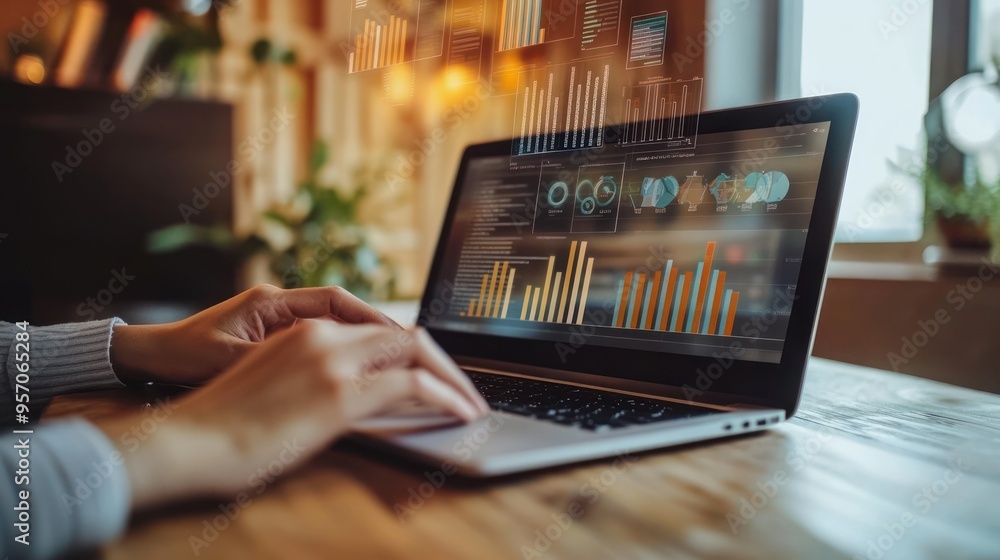 Business Analysis and Data Visualization on Laptop Business Analysis and Data Visualization on Laptop