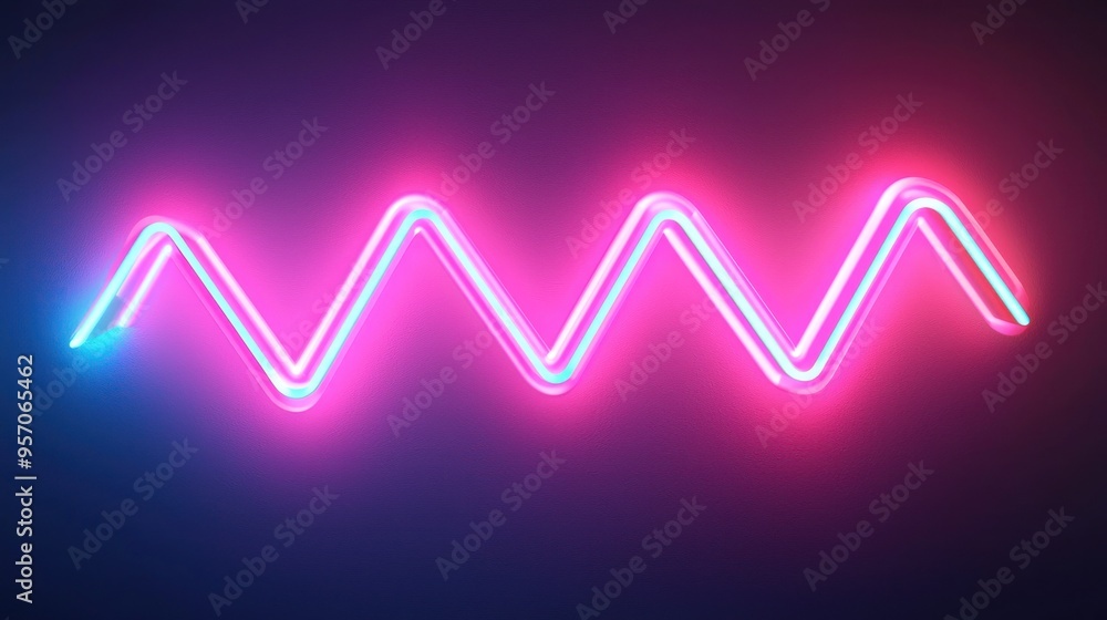 A zigzag icon in neon colors, creating a vibrant and eye-catching design. A zigzag icon in neon colors, creating a vibrant and eye-catching design.