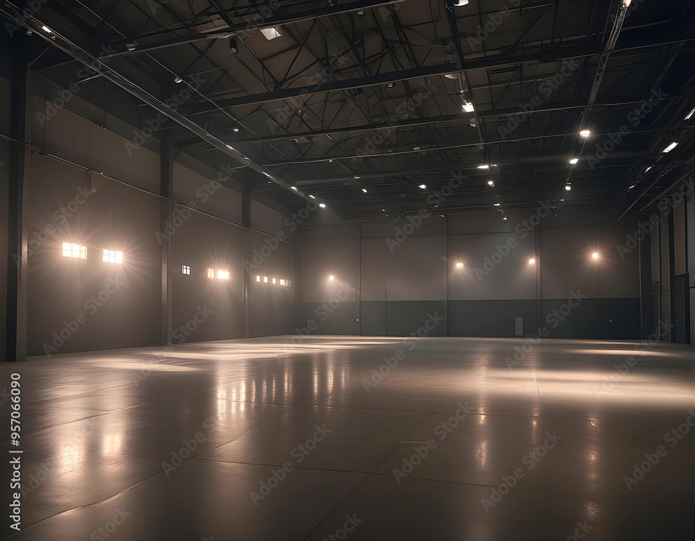 Warehouse with steel ceiling Warehouse with steel ceiling