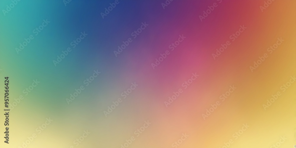 Obraz premium A vibrant, gradient-filled background that seamlessly transitions from dark blue at the top to a warm yellow at the bottom, with a subtle shimmer effect