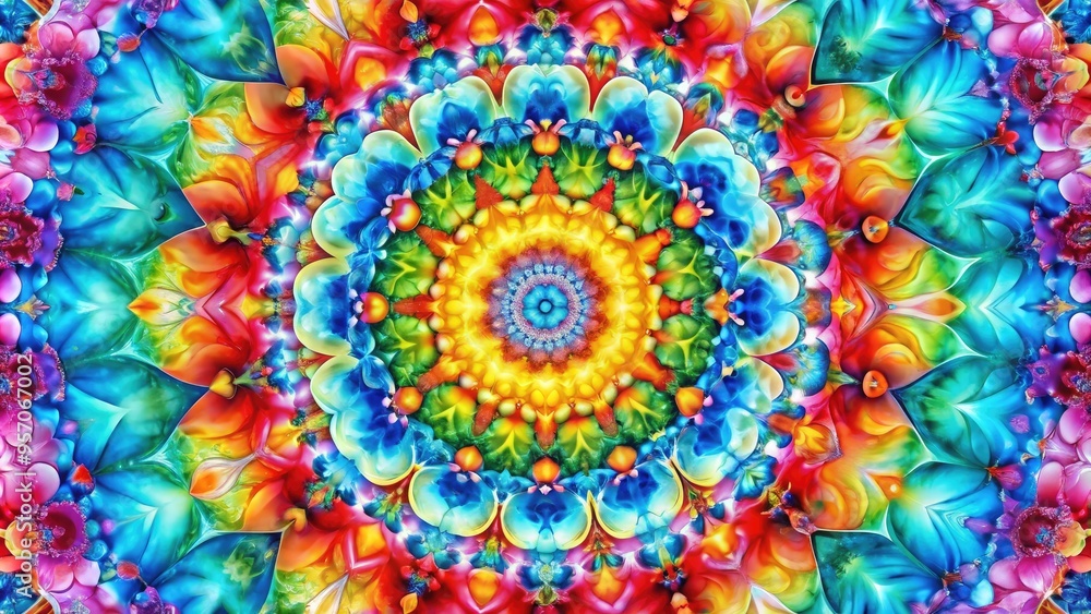 Vibrant colorful kaleidoscope patterns swim against a clean white background, mesmerizing shapes and colors blending in perfect harmony, creating a stunning visual symphony. Vibrant colorful kaleidoscope patterns swim against a clean white background, mesmerizing shapes and colors blending in perfect harmony, creating a stunning visual symphony.