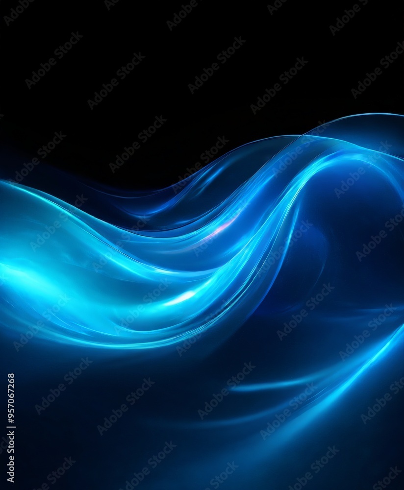 Fototapeta premium abstract blue wave background