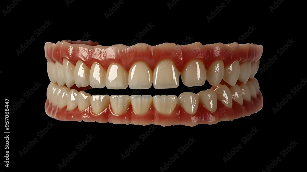 teeth, Full denture with clipping path teeth, Full denture with clipping path
