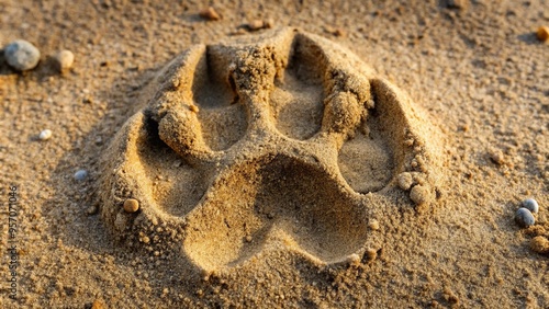 A whispered secret etched in the earth, a delicate impression of fluffy toes and clawless pads, a tiny relic of feline presence.