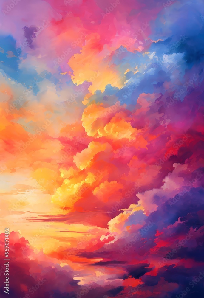 painting sunset with clouds painting sunset with clouds