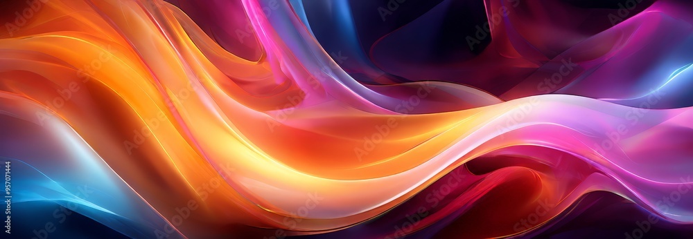 Obraz premium abstract background with colorful waves