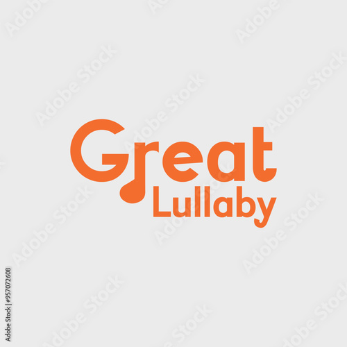 Great Lullaby wordmark logo design - editable