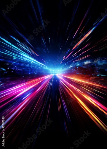 black background with colorful lights
