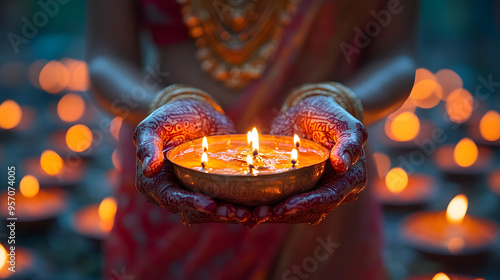 Navaratri: Festival que dura nueve noches, en honor a la diosa Durga. photo