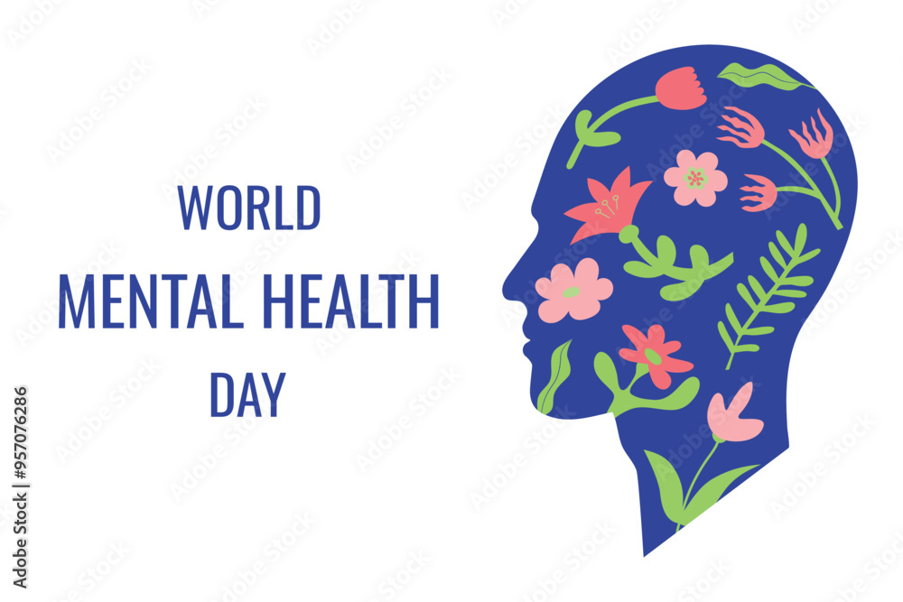 World Mental Health Day. Vector illustration. World Mental Health Day. Vector illustration.