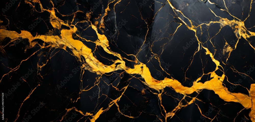 black and yellow marble background