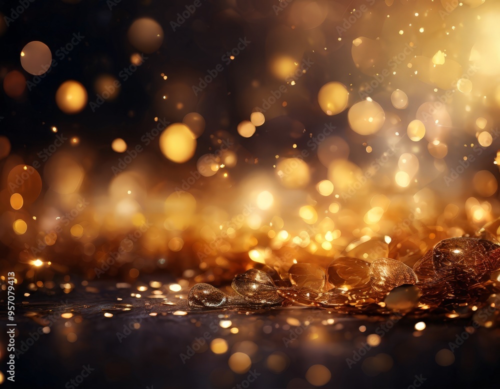 Obraz premium gold background with some lights