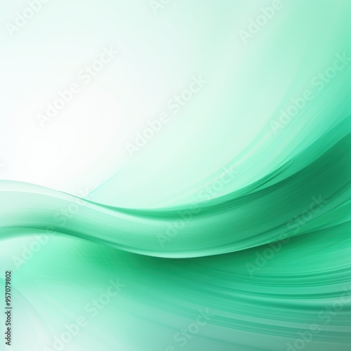 Mint Green defocused blurred motion abstract background widescreen with copy space texture for display products blank copyspace for design text 