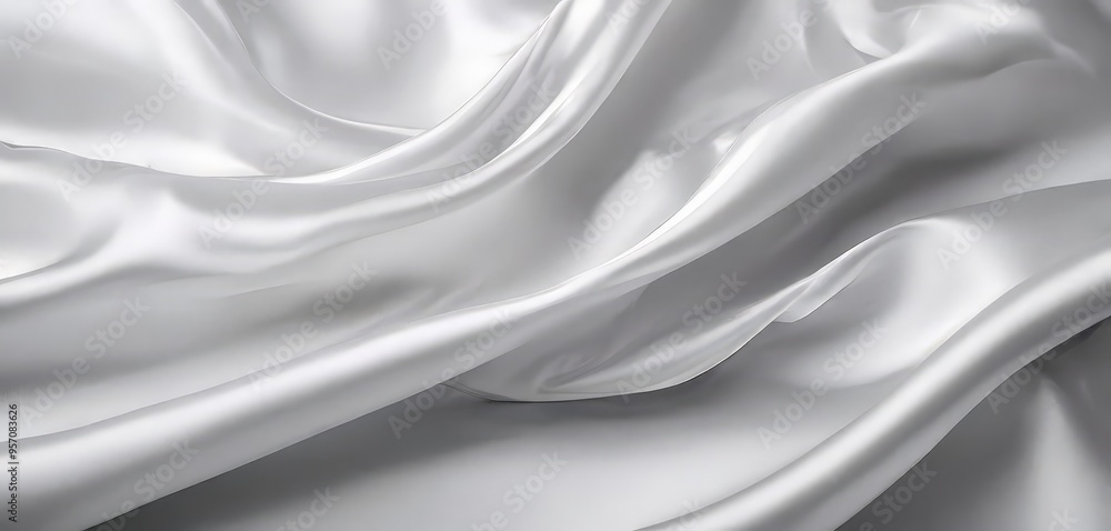 Obraz premium white silk fabric background