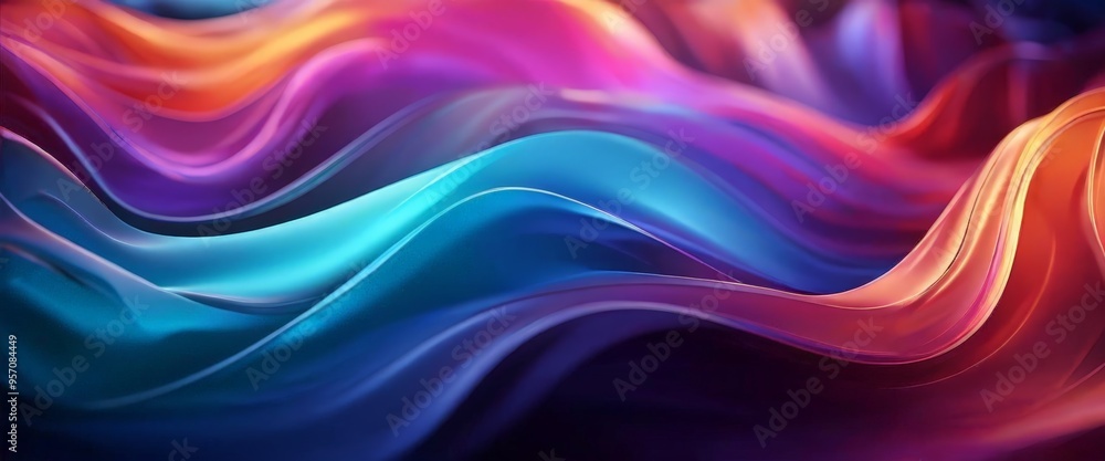 Naklejka premium abstract background with colorful waves