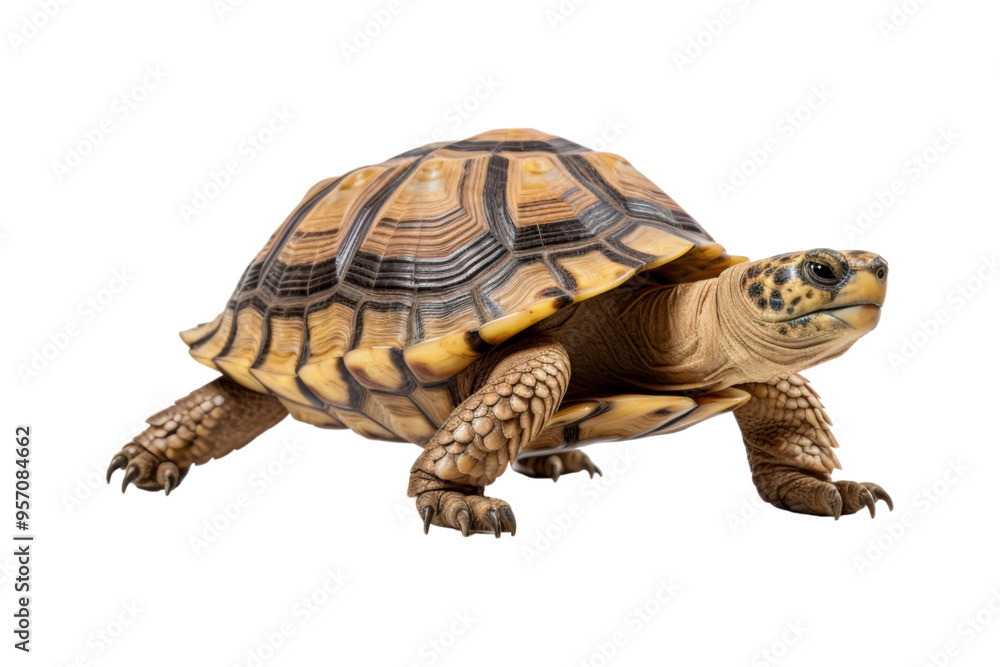 Obraz premium close up of a turtle, appropriate for use in publications on nature, education, and pet care