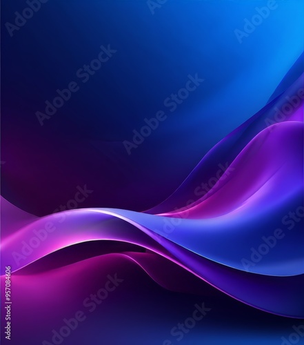 abstract background with blue and pink waves