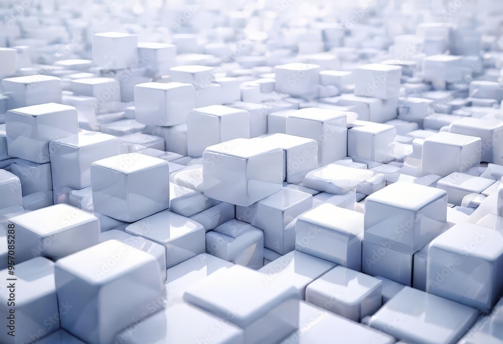 large group white cubes large group white cubes
