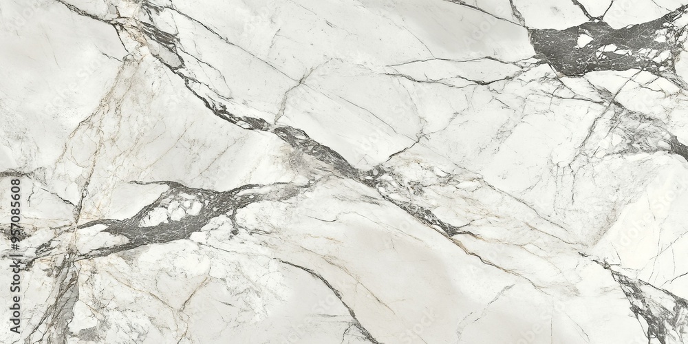 Fototapeta premium White marble with gray veining.