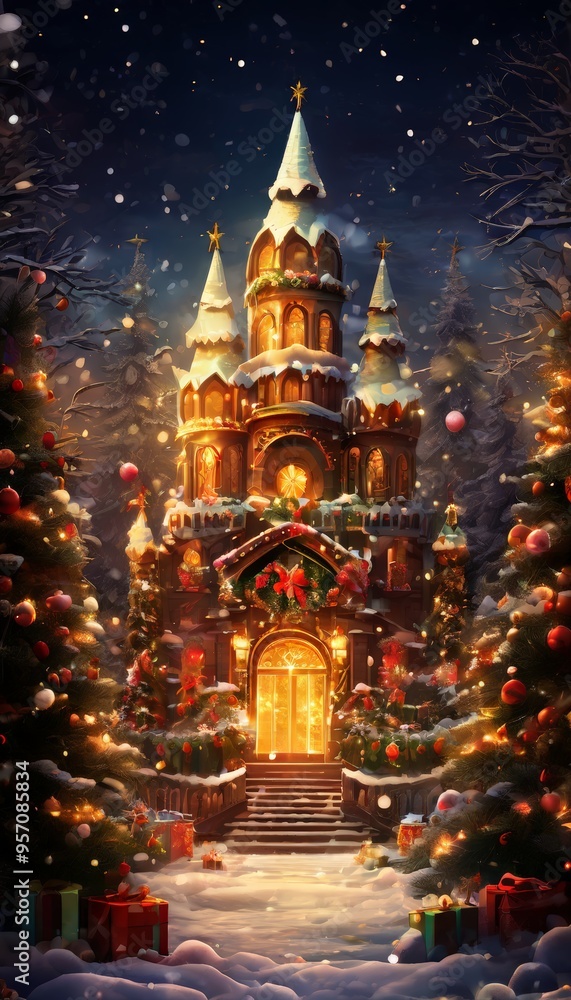 Obraz premium christmas night wallpapers - wall