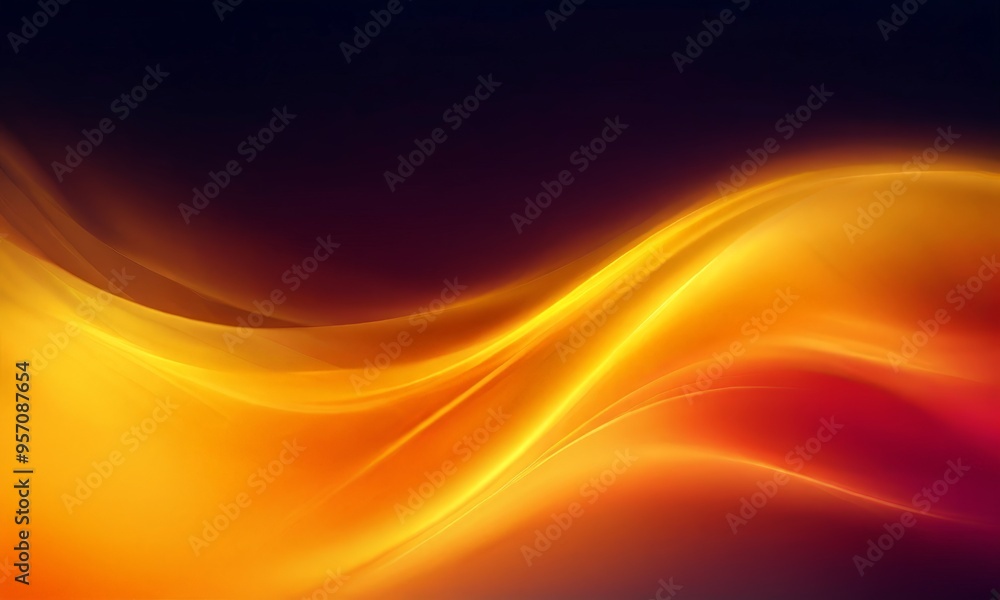 Obraz premium abstract background with orange and yellow waves