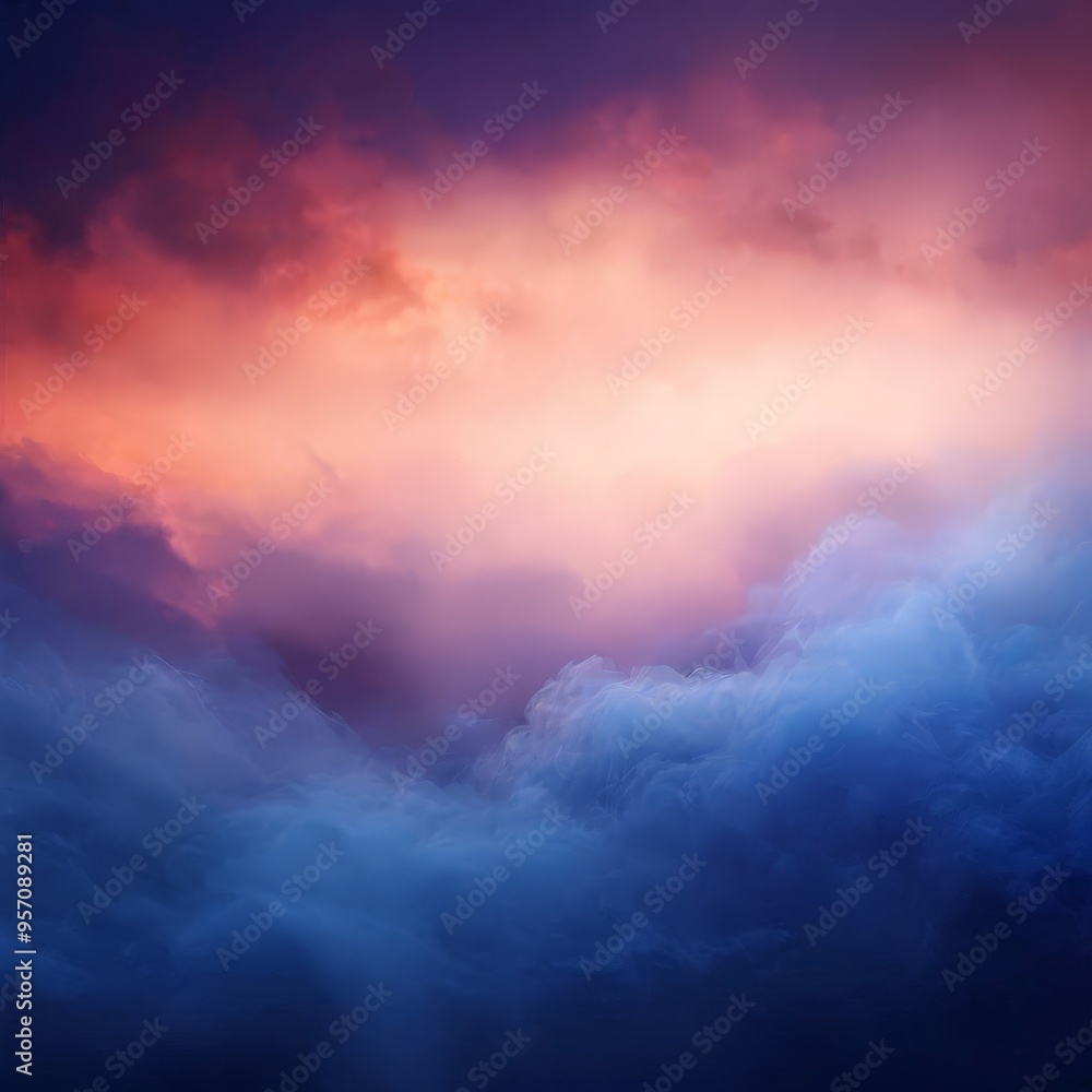 Fototapeta premium dark blue and pink sky with clouds