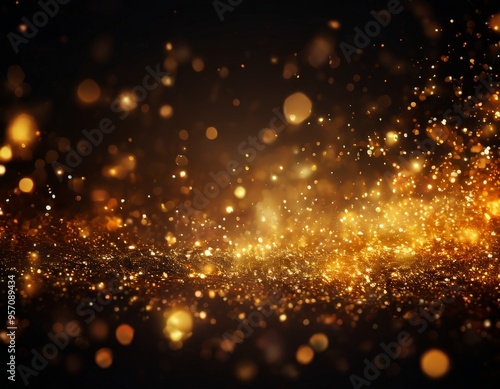 gold glitter background with black