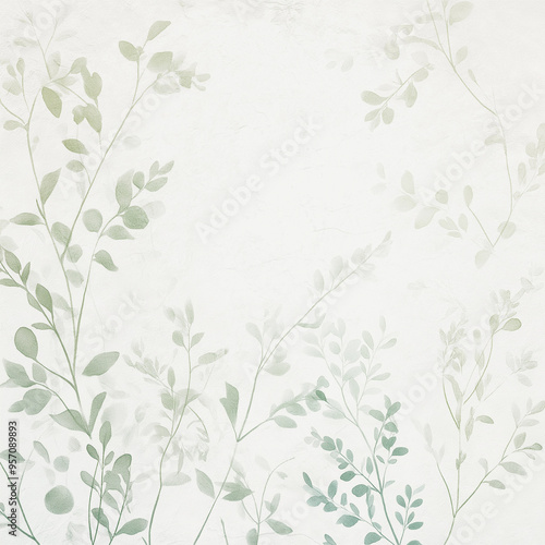 Delicate watercolor botanical digital paper floral background in soft basic nude beige tones