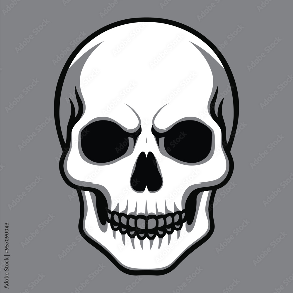 Human skull face isolated on white background. Human skull face isolated on white background.