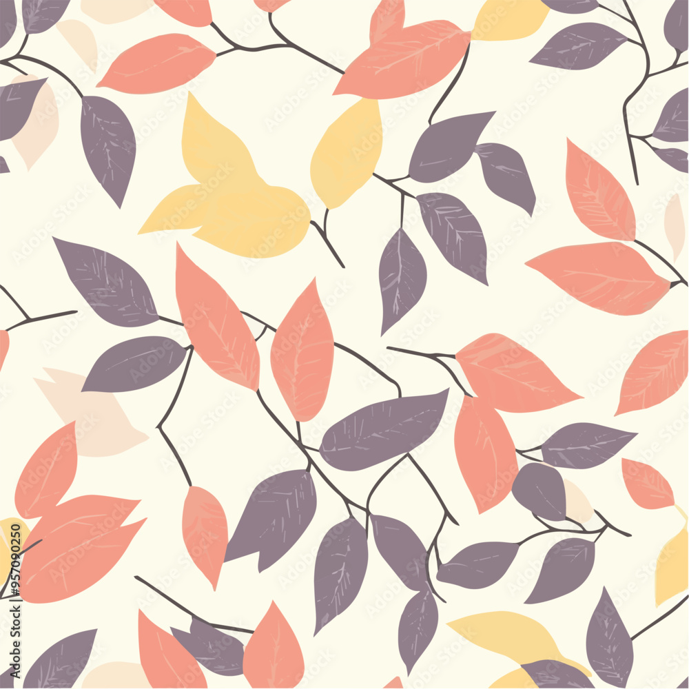 Seamless pattern with autumn leaves Seamless pattern with autumn leaves