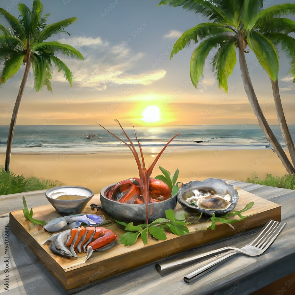 Obraz premium Beach restaurant