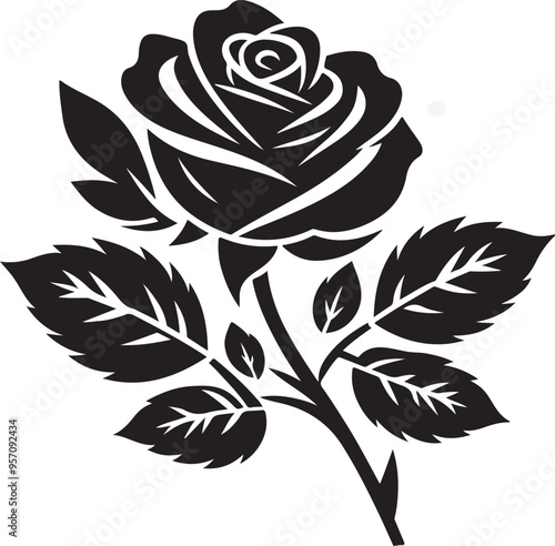 Rose vector art and illustration photo